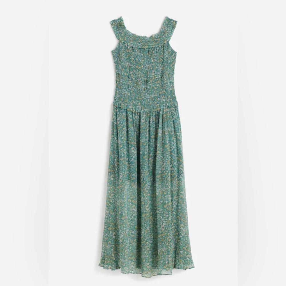Smocked Off-Shoulder Dress in Floral